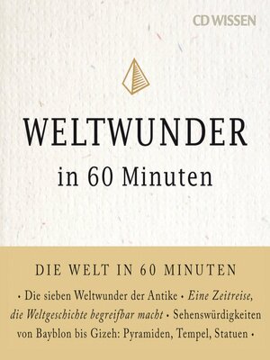 cover image of Weltwunder in 60 Minuten